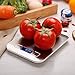 TENDOMI Digital Kitchen Scale/Food Scale Slim Multifunction Compact Metric Scale for Baking Cooking with LCD Display, 11 lbs/5 kg Capacity, Precision Measuring, Stainless Steel (Batteries Included)