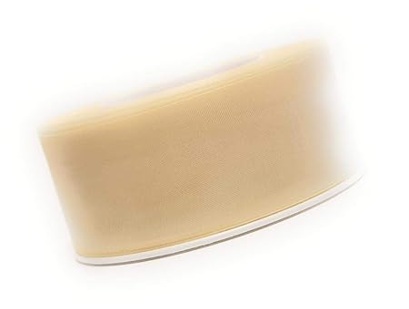 Organza / Chiffon SCHLEIFENBAND 50m x 40mm Creme Organzaband