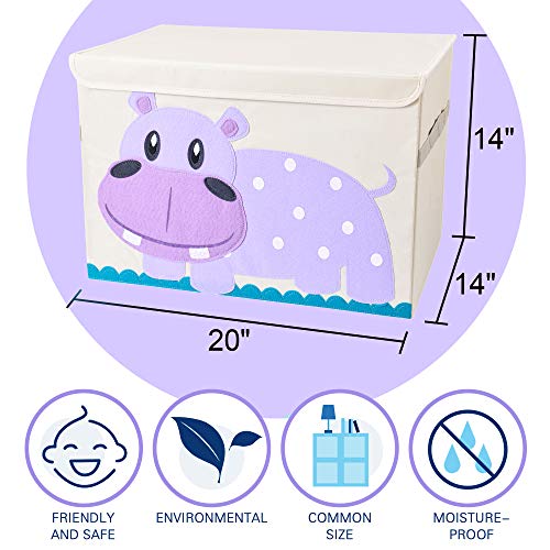Bagnizer Large Toy Storage Bin with Fliptop Lid Oxford Fabric Foldable