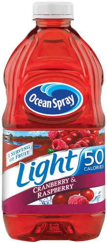 OCEAN SPRAY LIGHT CRANBERRY RASPBERRY JUICE, 64-OUNCE (PACK OF 8)