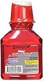 MAJOR Mapap Adult Rapid Extra Strength Acetaminophen Liquid Medication, Burst Cherry, 8 Fl. Oz, 3 Count
