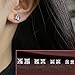 CZ Diamond Stud Earrings Sterling Silver Princess Cut Square Cubic Zirconia Stud Earrings,Classic Fashion Square Stud Earrings 8mm,Sparkly Square Cubic Zirconia Earrings,Women Hypoallergenic Earrings