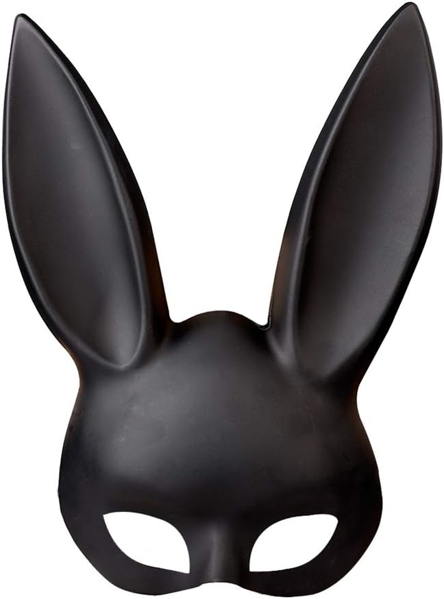 4Pcs Rabbit Ears Hairband Costume Masquerade Mask, Rabbit Long Ears Half Face Mask, Bunny Mask Halloween Party Cosplay