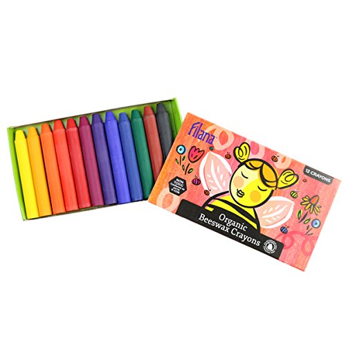 FILANA (12 Stick Crayons) Organic Beeswax Stick Crayons, Natural, Non Toxic, Safe for Children