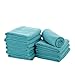 EHOMEBUY Microfiber Cleaning Cloths Set are Perfect for Glass - HIGH Absorbent- Quickly and Easily Clean, Thick Wash Towels, Pack of 5, 12 x 16-Inch, Green
