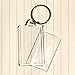 King&Pig 50pcs Key Chains Key Rings Transparent Clear Picture Photo Frames can open Keychains (rectangle)