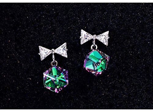 幾何型、蝶結びイヤリング　優美スタイル　韓国風ピアス　人工宝石　ピカピカして大人気な イヤリング レディース アクセサリー