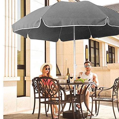 HENGMEI 200cm Sonnenschirm Marktschirm Strandschirm Gartenschirm Ampelschirm Balkonschirm Kurbelschirm Neigbar… – Bild 5