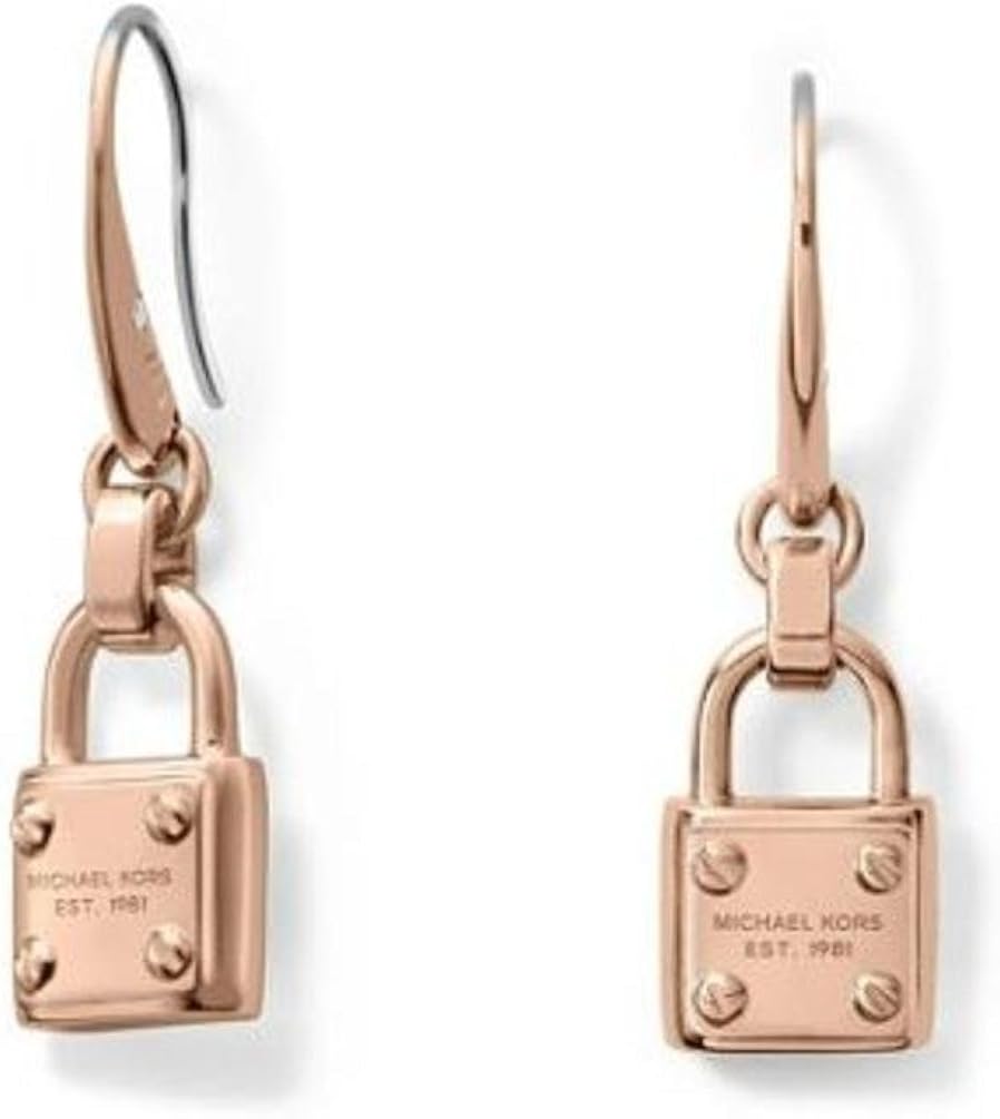 Michael Kors Padlock Drop Earrings Rose Gold Amazon.co.uk Jewellery