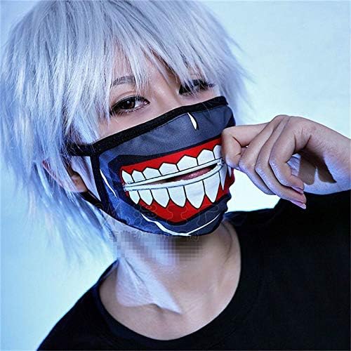 UltraZhyyne - Christmas Cosplay Exquisite Face Masks Zipper Cycling Anti-Dust Anime Tokyo Ghoul Cosplay Mask