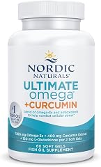 Nordic Naturals Omega Curcumin, 1200mg Omega-3 + 400mg Curcumin - 60 Count | Optimized curcumin for superior absorption Comba
