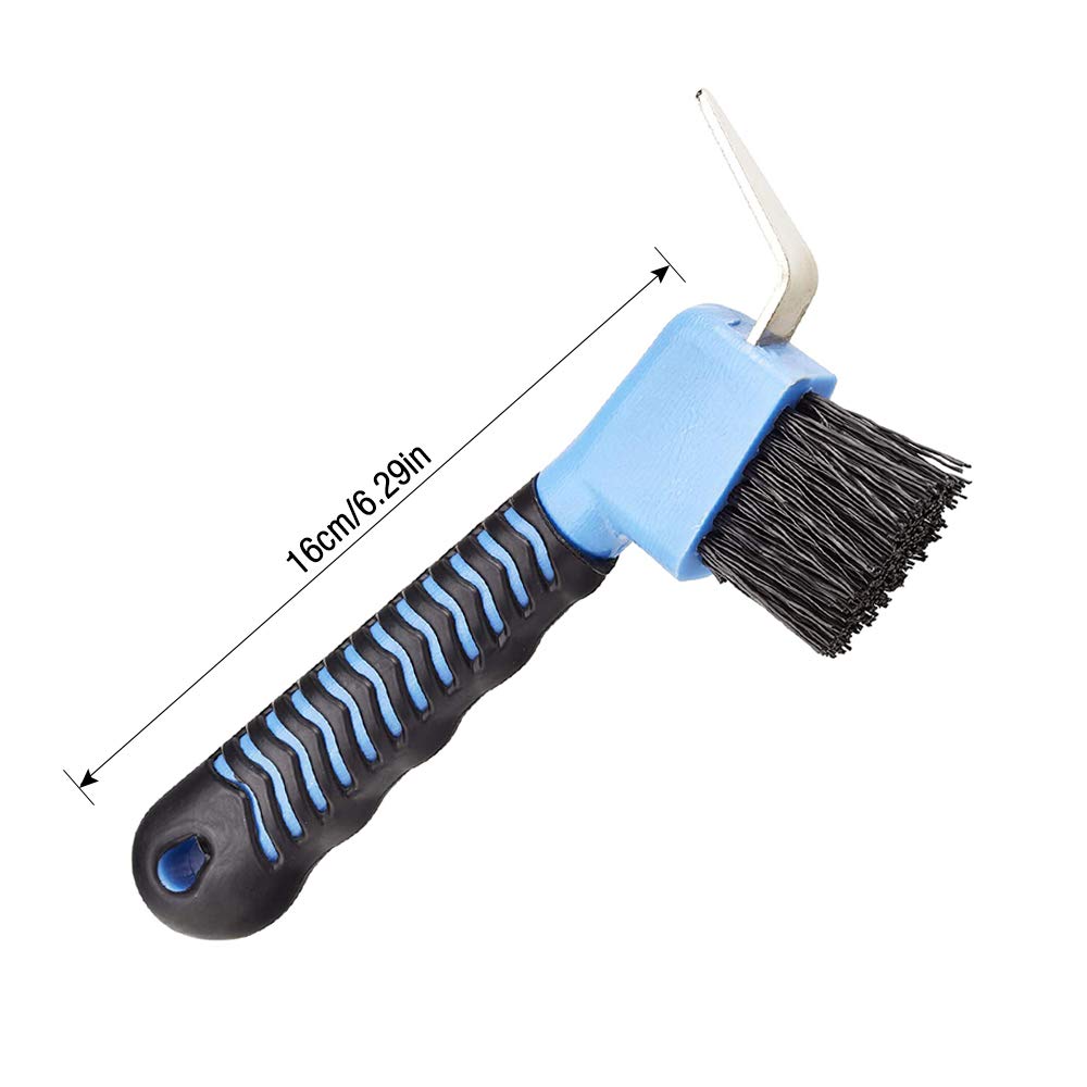 Gobesty Rubber Horse Brush, Rubber Hoof Pick with Brush Horse Grooming