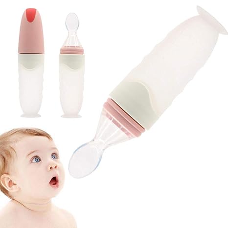 Roebii Rice Squeeze Spoon Feeder Nipple Newborn Silicone Infant