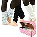 TeeHee 80s Vintage Comfortable Ribbed Cable Knit Leg Warmers for Women 3 pairs (Cable Knit with Rib)