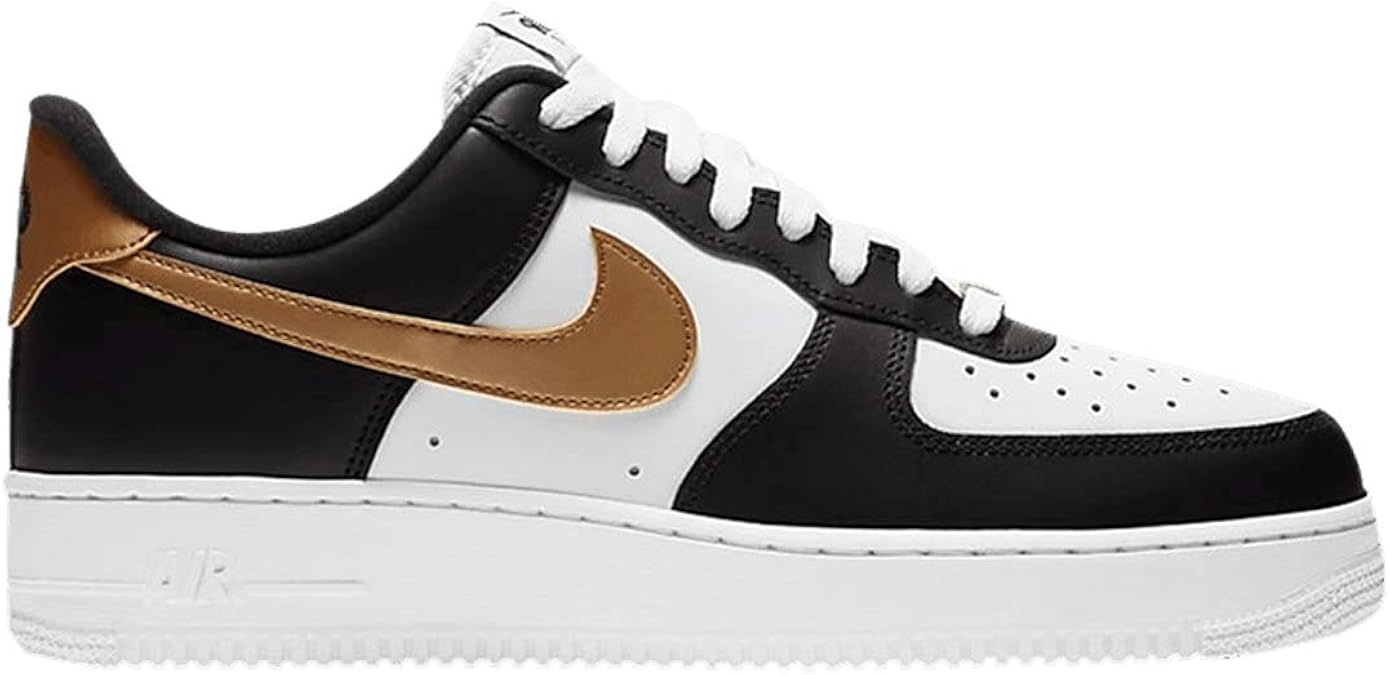 nike mens shoes black and gold