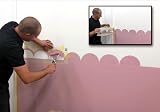Ideal Stencils Scallop Border Nursery Wall Stencil Size L 10x80cm view 5