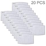 Kikunum Adult PM2.5 Activated Carbon Filter Face Mask Filters Breathing Insert Protective Mouth Mask Filt（20Pcs）