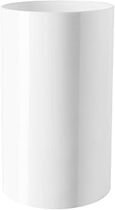 Royal Imports Flower Acrylic Vases Cylinders - Decorative Centerpiece Display for Home or Wedding - Non Breakable Plastic, 5X8 - White