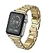 Crystal Rhinestone Diamond Watch Band Luxury Stainless Steel Bracelet Strap Watch Bands for Apple Watch series 1 series 2 series 3 (38mm Gold)