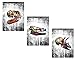 PrintPros Dinosaur Graffiti Wall Art Prints - Set Three Unframed Photos (Grey)