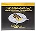 24K Edible Gold Leaf Sheets, Booklet, 3,3/8