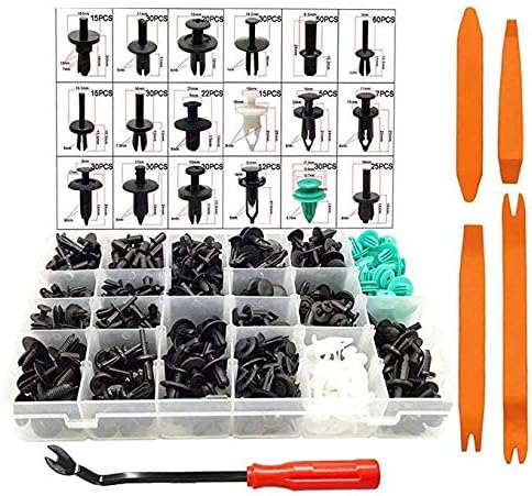 CNIKESIN 456Pcs Automotive Push Clips Nylon Bump Clips Rivet Trim Fasteners Bumper Fender Push Pins Clips for BMW,Toyota, Honda, Benz, Nissan, Subaru, Mazda Etc