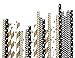 Charmed Black/Gold New Year Hollywood Star Party Stripe/Chevron Straw Mix (125 Pack), Assorted