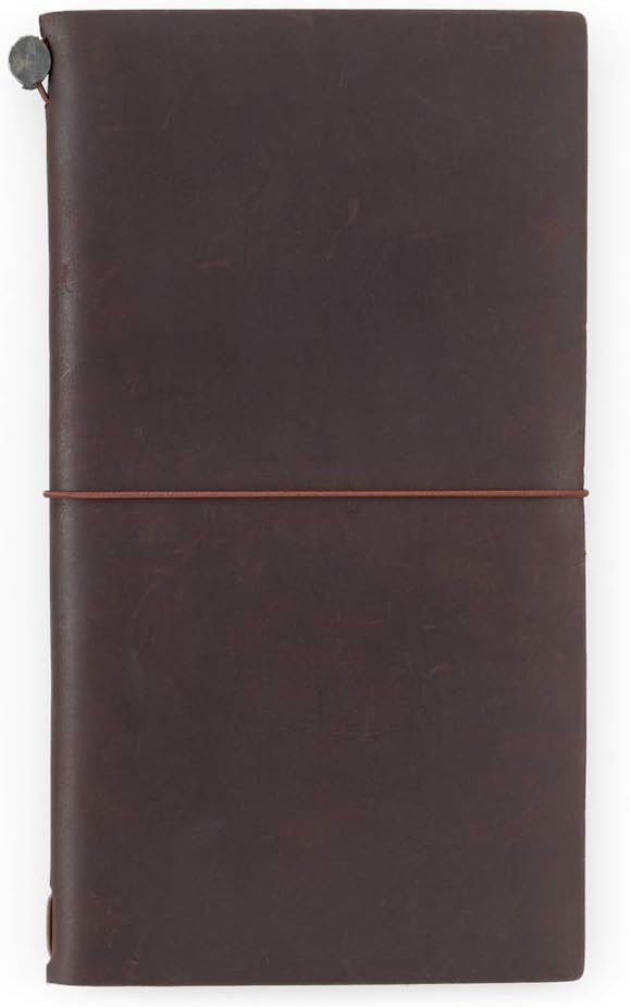ミドリ(MIDORI) Traveler's Notebook Brown Leather (1.1 LB) by Office 4 All, Tea, レギュラー - Image 3