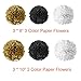 Paxcoo 52 Pcs Black and Gold Party Decorations with Balloons Tissue Pom Poms Tassel Garland for Happy New Year New Year's Eve Party Decorations