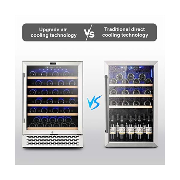 Colzer-Premium-24-Inch-Wine-Cooler-51-Bottle-Wine-Fridge-with-2-Locks-Humidity-Control-Intelligent-Digital-Upgrade-Compressor-Built-in-or-Freestanding-Wine-Cellars-for-Home-Office-Bar