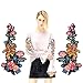Flower Floral Iron on Patches Large Applique Embroidered Sew on Patches for Clothes Jackets Clothing T-Shirt (1 Pairs)