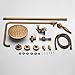 Bath Shower Faucet Set Complete Antique Brass Finish Wall Mount with 8