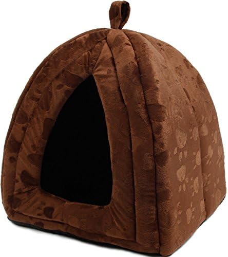 FIVESTORE Pet Supplies, Tent Bed for Pets, Dog and Cat Bed (Brown)