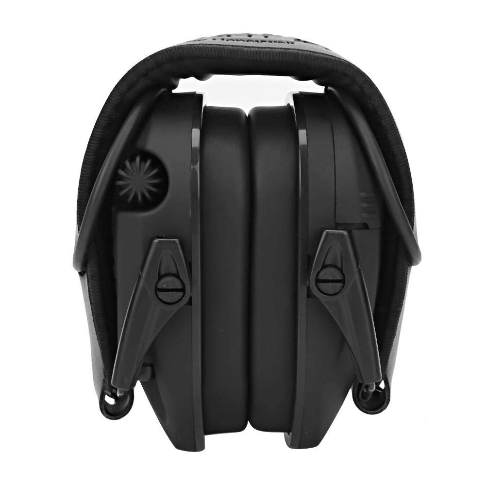 Professional Noise Cancelling Headphones, Folding Protect Ear Muffs Safety Soundproof Ear Defenders Protection for Hunting Shooting (15 * 14 * 12cm-Black)