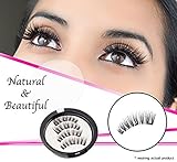 Premium Magnetic Eyelashes By GoRu Product[No Glue] | Full Eye False Lashes With Triple Magnet For 100% Natural Look | Easy To Apply, Flexible, Reusable, Comfortable & Secure | Tweezers Included