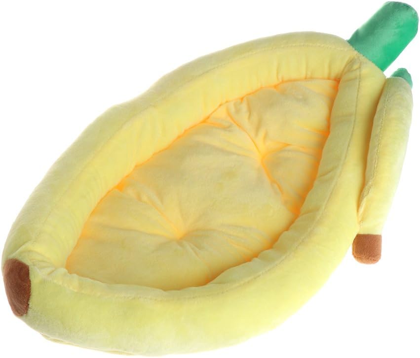 XTYaa Pet Sleeping Bed Cute Banana Shape Winter Warm Dog Cat Kennel House Soft Cushion