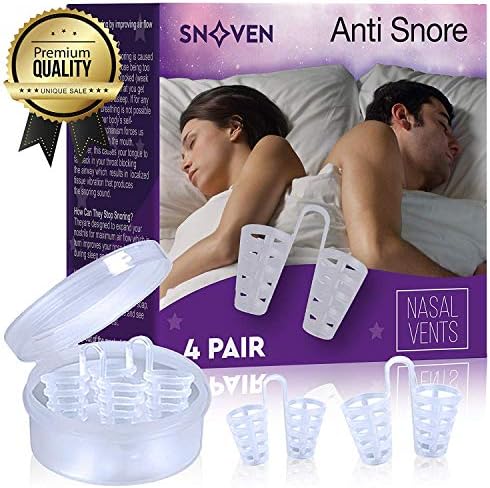 Snore Stopper | Best Anti Snoring Devices - Set of 4 Nasal Dilators - Stop Snoring Solution For Comfortable Sleeping - Premium Anti Snoring Nose Vents - Anti Snore Guard - Enhance Sleep - Snore Relief