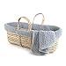 Tadpoles Cable Knit Moses Basket and Bedding Set, Grey