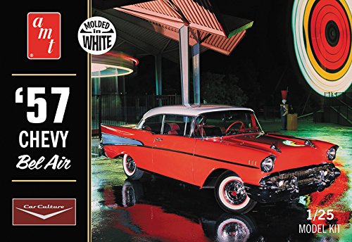 AMT 983 1957 Chevy Bel Air - Molded in White - 1:25 Scale Plastic Model Kit - Requires Assembly!
