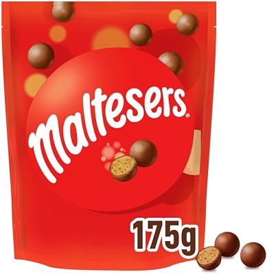 Lanche em bolas de leite maltado cobertas com chocolate de leite, 175g