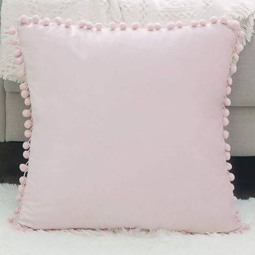 Amazon Com Natus Weaver Ball Fringe Pom Poms Decorative Throw