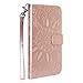 Moto Z2 Force Case, Harryshell PU Leather Kickstand Flip Wallet Protective Case Cover with Card Slot Wrist Strap Photo Frame for Motorola Moto Z2 Force (Rose Gold)