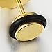 8MM Mens Gold Stud Earrings Stainless Steel Illusion Tunnel Plug Screw Back with Carbon Fiber, 2pcs