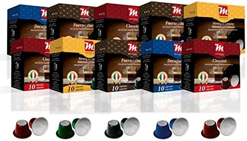 Nespresso Compatible Coffee Capsules, MaxEspresso Gourmet Coffee for Nespresso OriginalLine: Coffee Pods Made in Italy (Assorted - Variety Pack, 100 Pods)