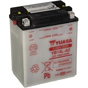 YUASA Batterij YB14L-A2 open zonder zuur