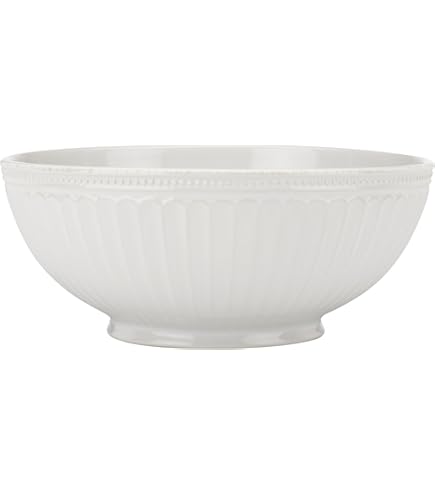 Amazon.com | Lenox French Perle Scallop Serving Bowl, 3.60 LB