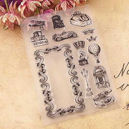 Clear Silicone Stamp/Seal,Transparent Stamp Silicone Seal DIY Clip Art Album Decoration for Cards Making 12×10.5cm (C)