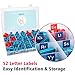 JONYJ Foam Magnetic Letters, Magnetic Alphabet Letters Board with Storage Box, 208 Pcs ABC Uppercase Lowercase Alphabet Magnets for Kids Spelling and Learning - Classroom & Home Education