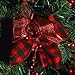 Morex Ribbon Red/Black Wired Flannel Ribbon, Buffalo Red Plaid, 2.5