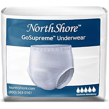 NorthShore GoSupreme Pull-On Incontinence Underwear, Medium, Pack/14